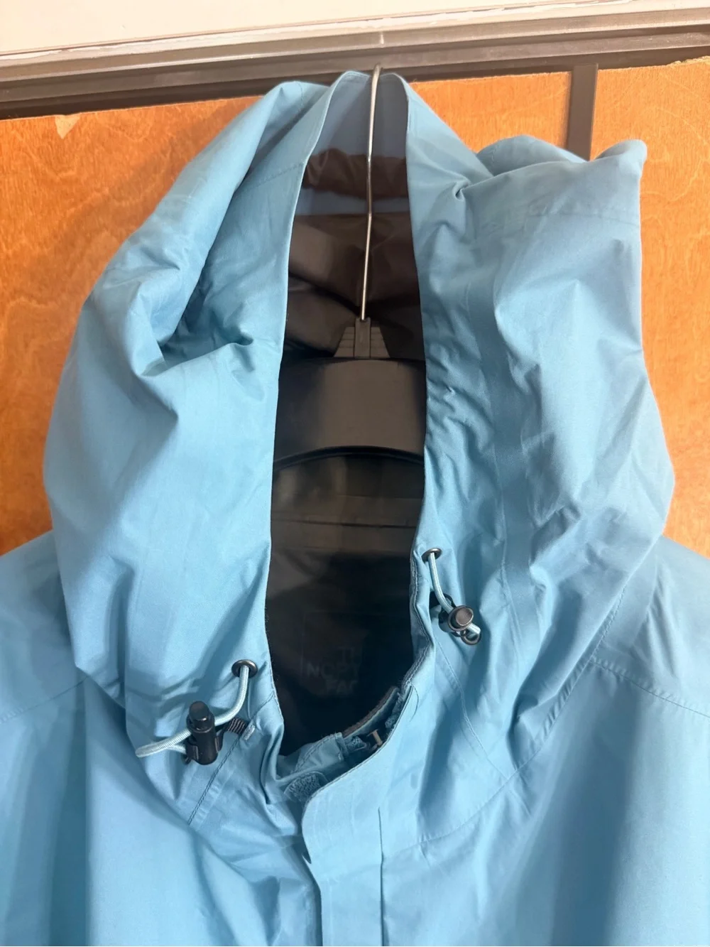 The North Face Men’s Sky Blue Hooded Rain Jacket